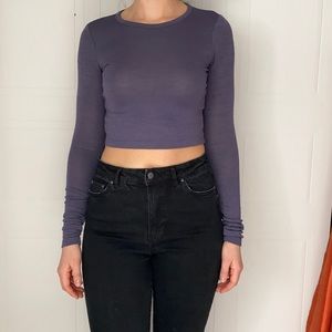 Long sleeve crop top